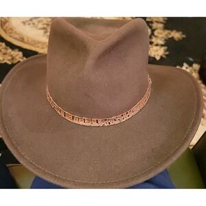 Scala Classico Men's Crushable Outback Hat S Small 100 Wool Vintage Vtg Handmade